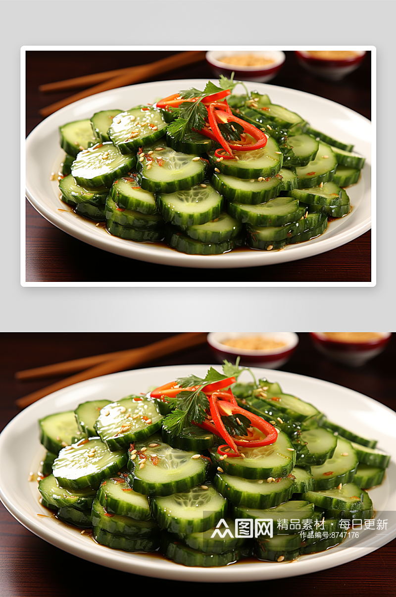 数字艺术拍黄瓜食物图片素材