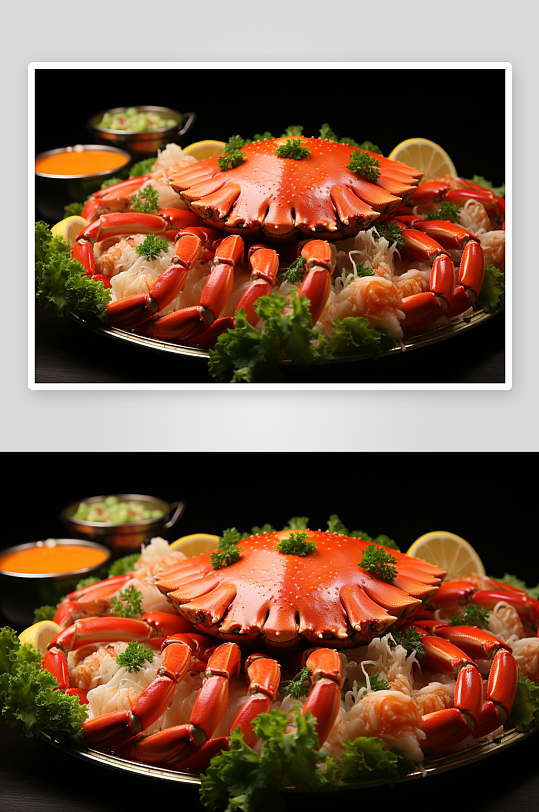 数字艺术美味螃蟹食物