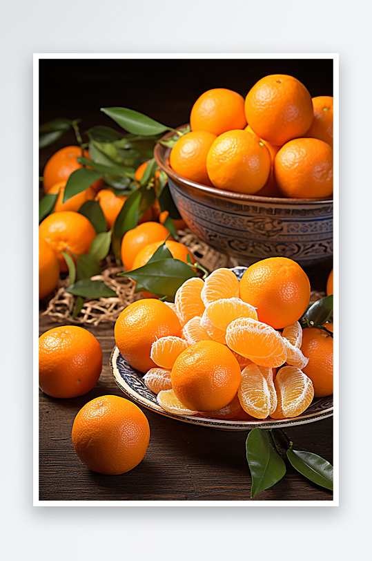 数字艺术橙子水果