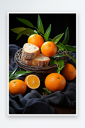数字艺术橙子水果图片