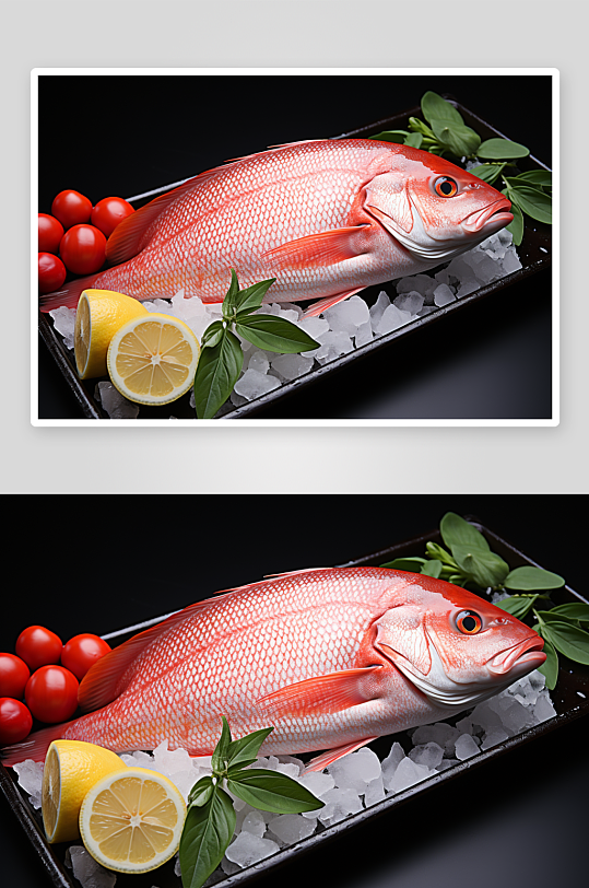 数字艺术新鲜鱼肉图片