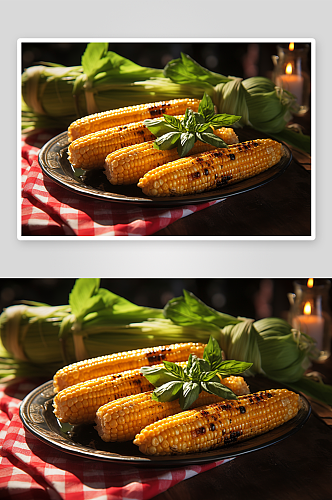 数字艺术美味烤玉米图片