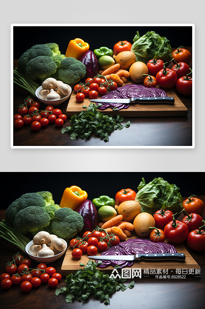 数字艺术一堆蔬菜图片素材