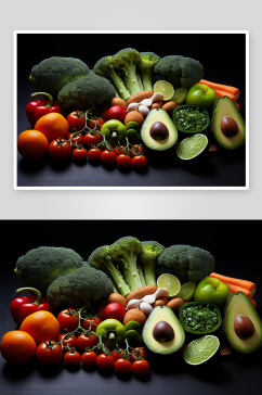数字艺术一堆蔬菜