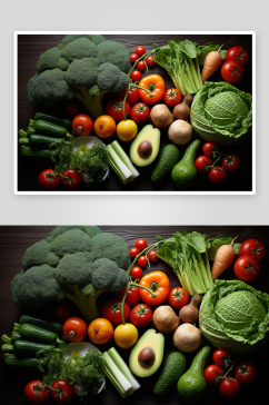 数字艺术一堆蔬菜