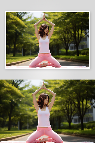 数字艺术瑜伽锻炼图片