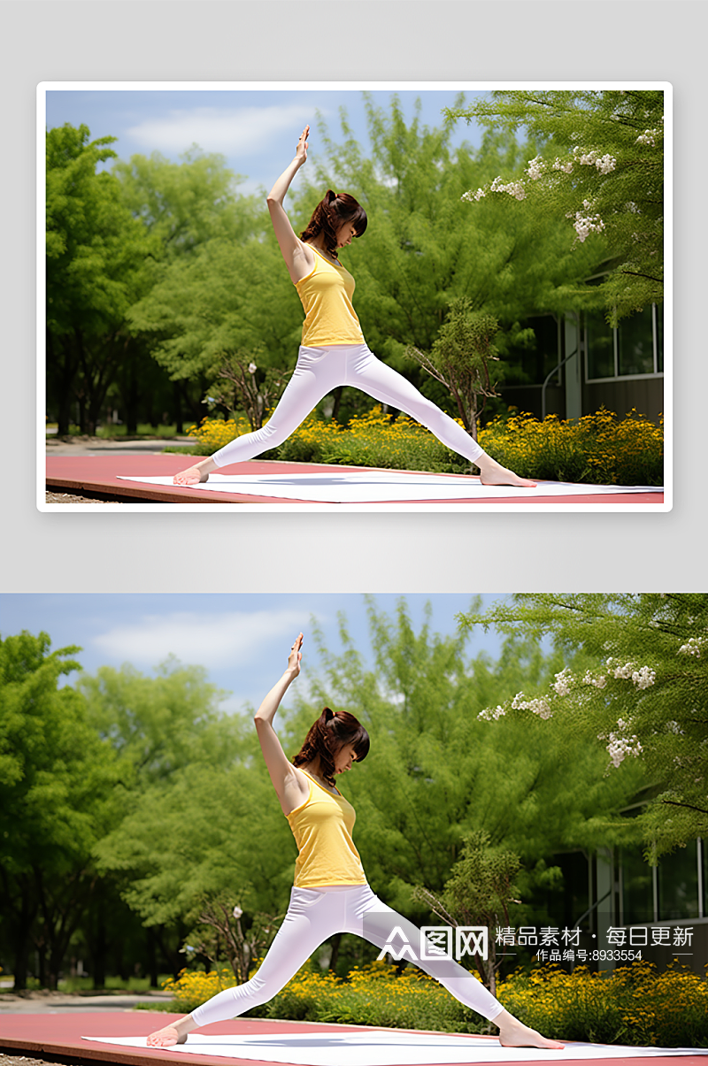 数字艺术瑜伽锻炼图片素材