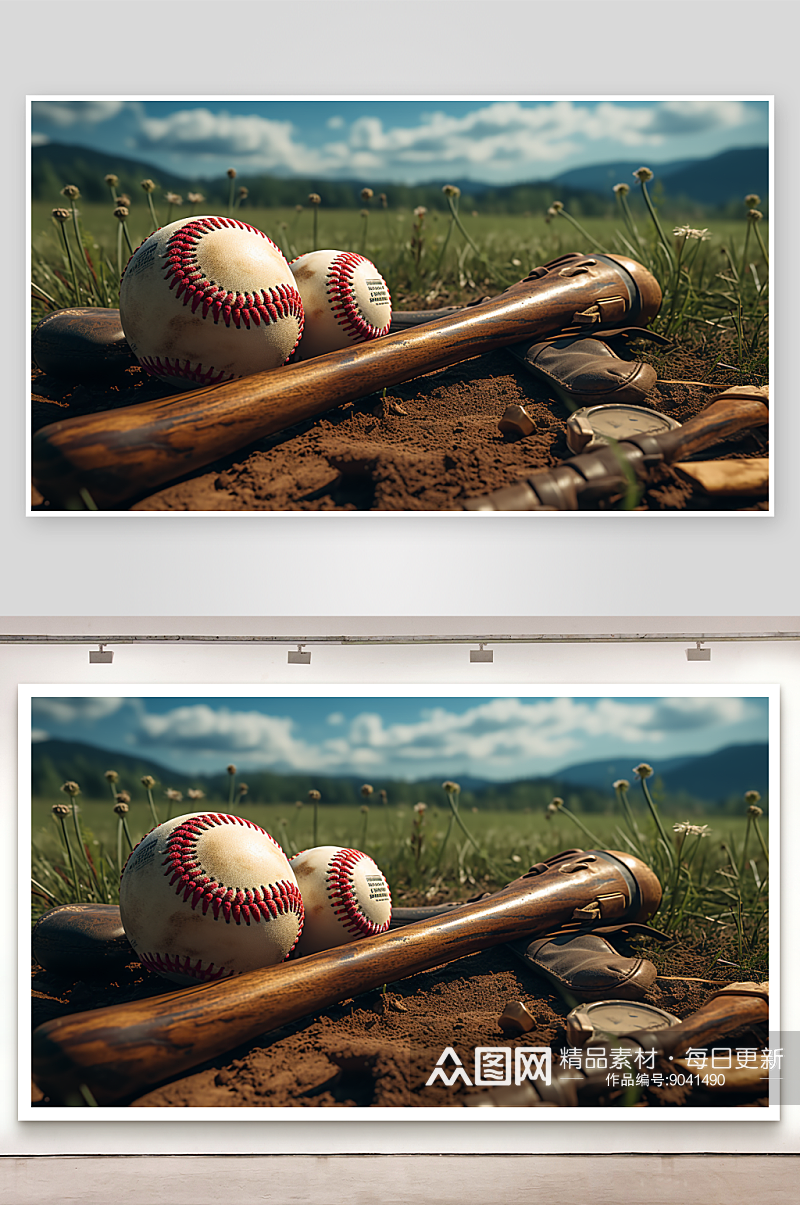 数字艺术棒球运动素材