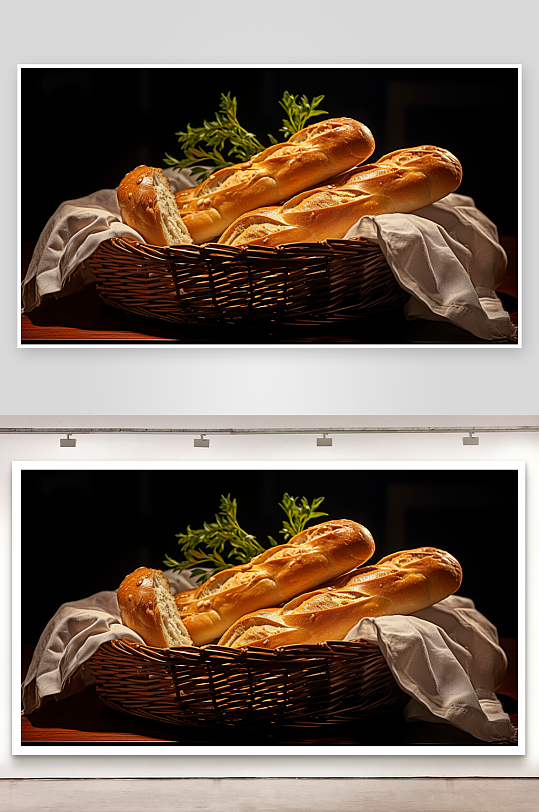 美味可口的法式面包图片