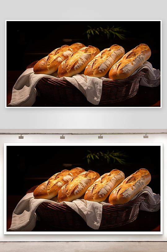 美味可口的法式面包图片