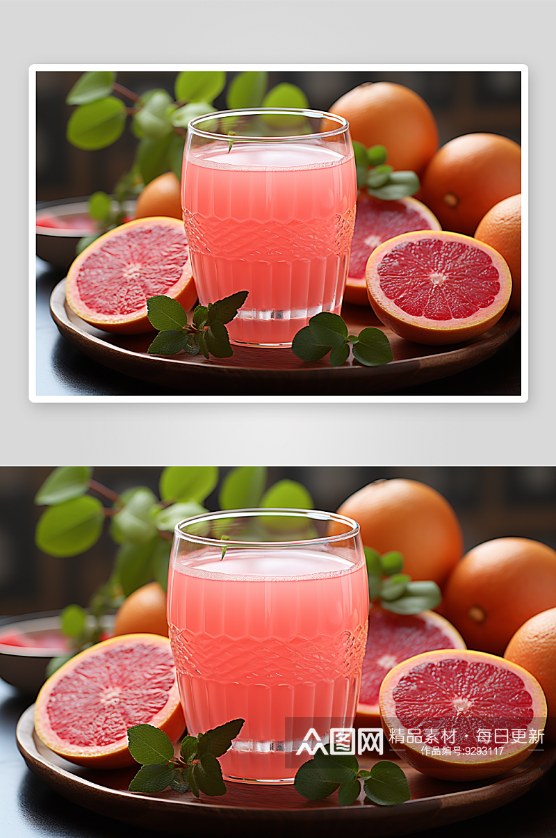 夏季冰爽橙子汁冷饮素材