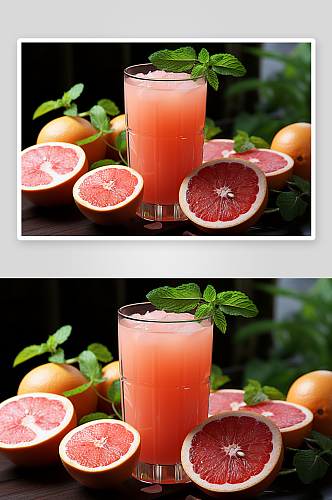 夏季冰爽橙子汁冷饮
