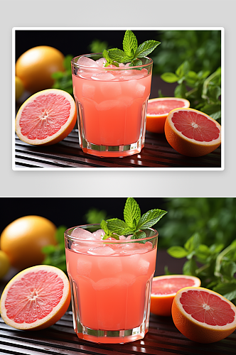 夏季冰爽橙子汁冷饮