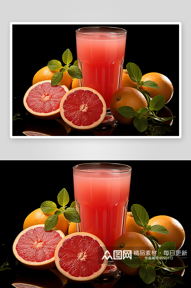夏季冰爽橙子汁冷饮素材