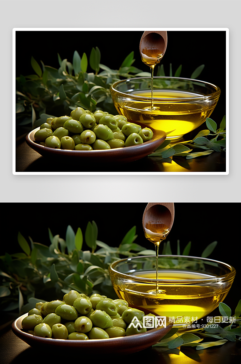 美味营养的橄榄油素材
