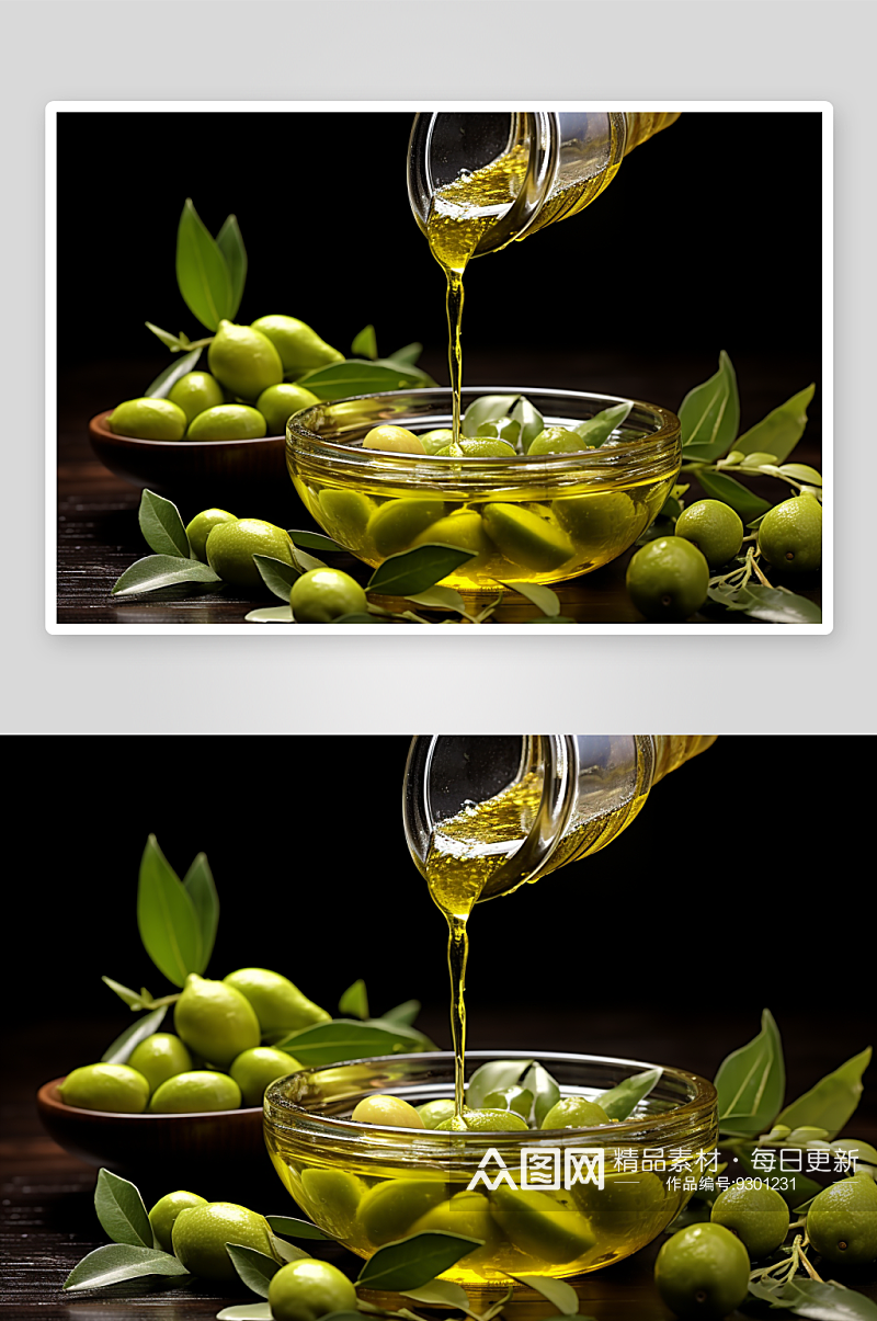 美味营养的橄榄油素材