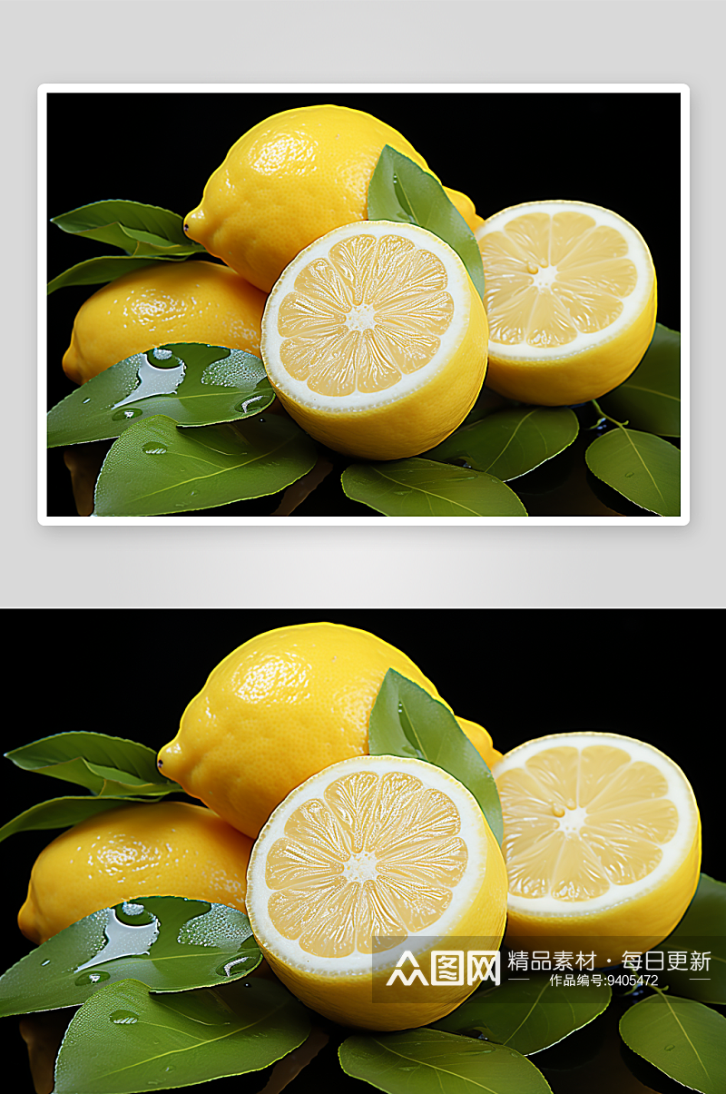 新鲜美味的柠檬水果素材