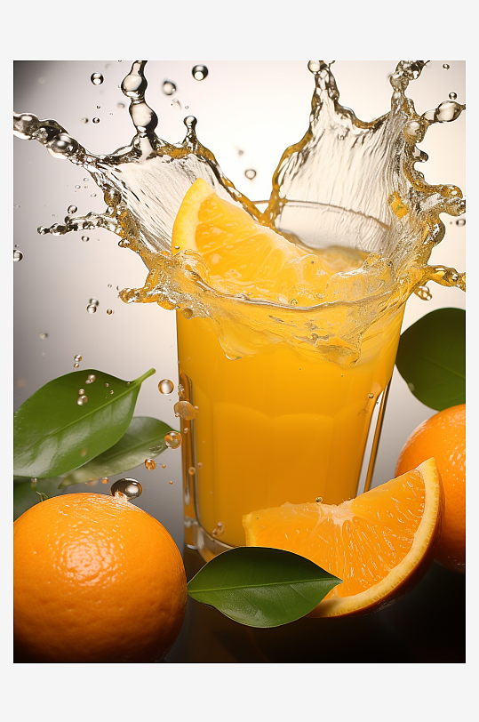 美味营养的鲜榨橙汁饮料