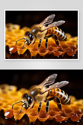 蜂巢里的小蜜蜂背景