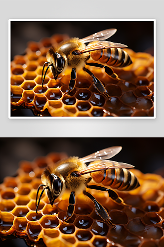 蜂巢里的小蜜蜂背景