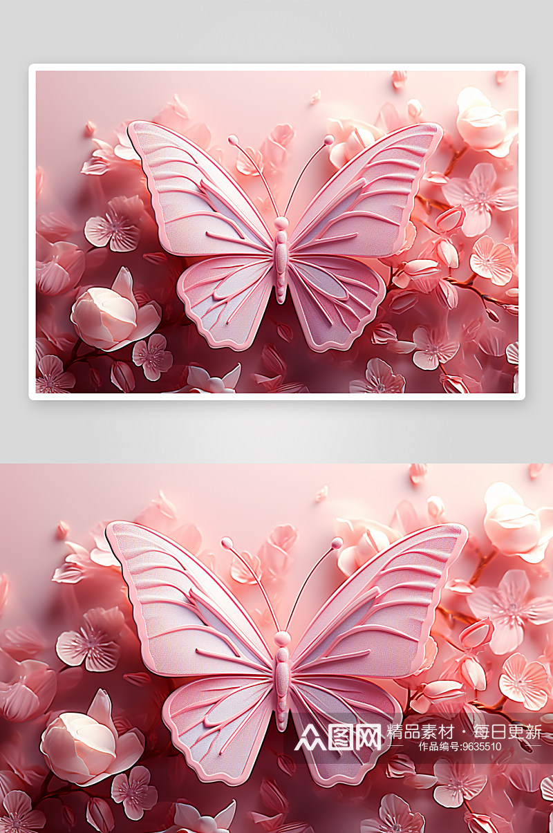 美丽漂亮的立体蝴蝶素材