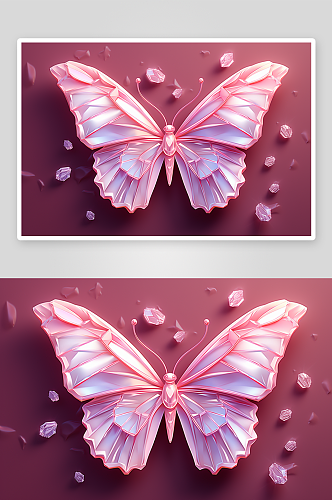 美丽漂亮的立体蝴蝶