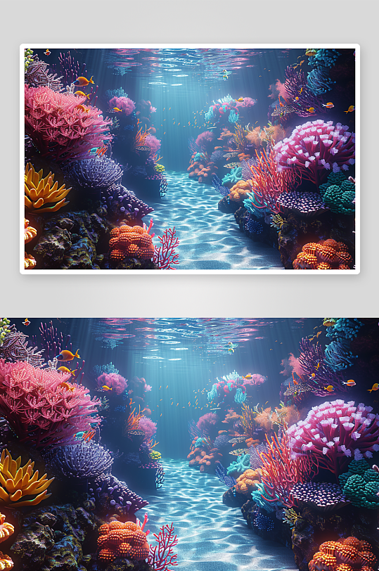 海底唯美的珊瑚美景