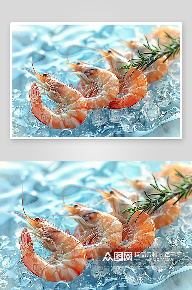 美味的皮皮虾海鲜美食素材