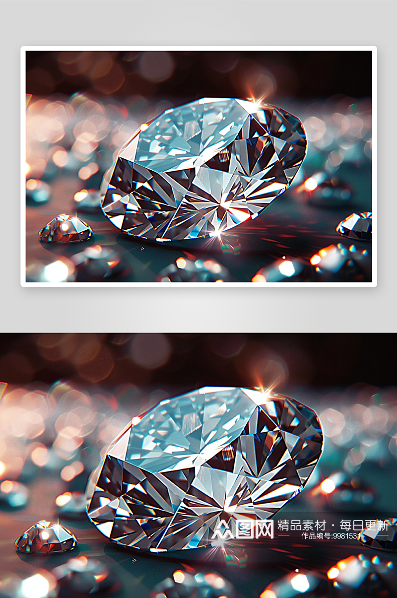 漂亮真贵的彩色钻石素材