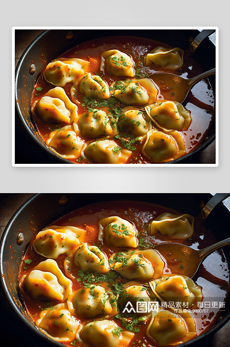 美味的饺子美食背景素材