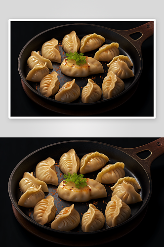 美味的饺子美食背景
