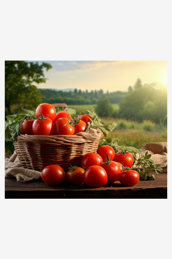 美味新鲜的番茄西红柿蔬菜