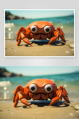 可爱的卡通螃蟹背景