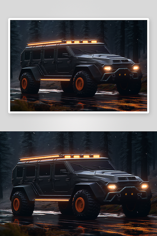 现代化科技感越野车展示