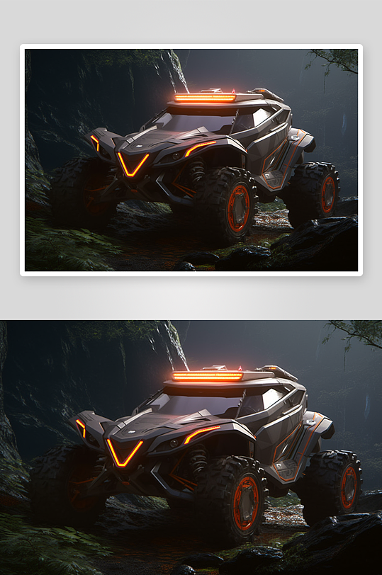 现代化科技感越野车展示