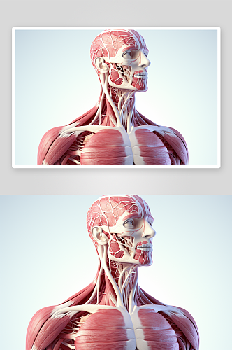 现代医疗可视化人体肌肉模型