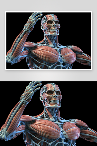 现代医疗可视化人体肌肉模型