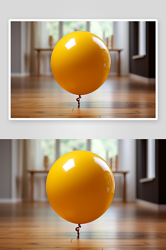 漂亮的黄色气球元素