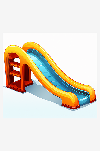 彩色儿童滑滑梯元素
