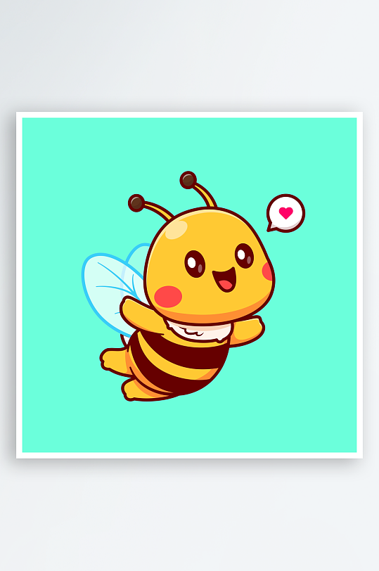 创意卡通矢量小蜜蜂元素