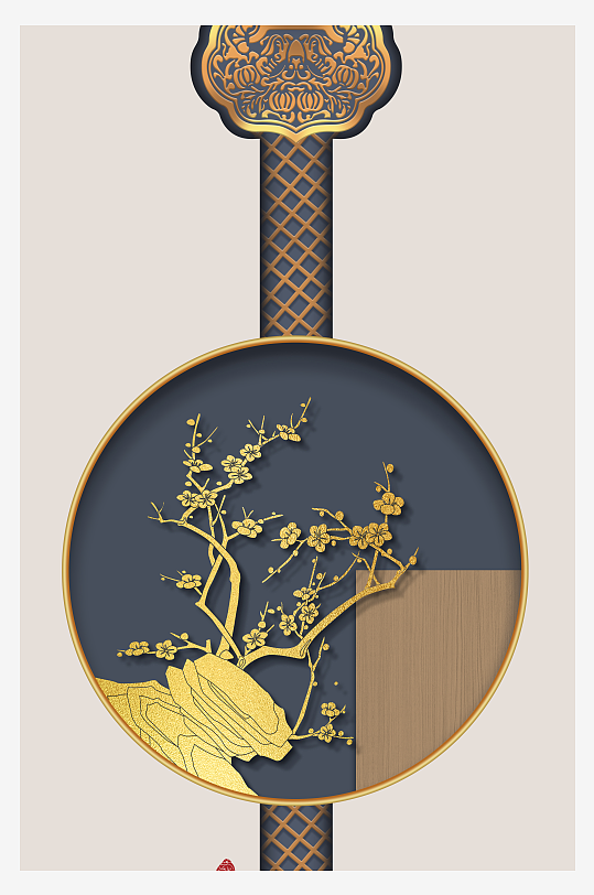 大气中式玄关装饰画