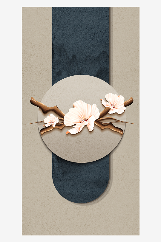 大气中式玄关装饰画