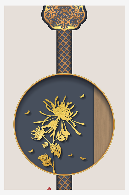 大气中式玄关装饰画