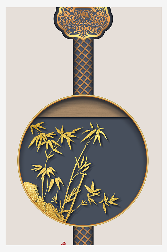 大气中式玄关装饰画