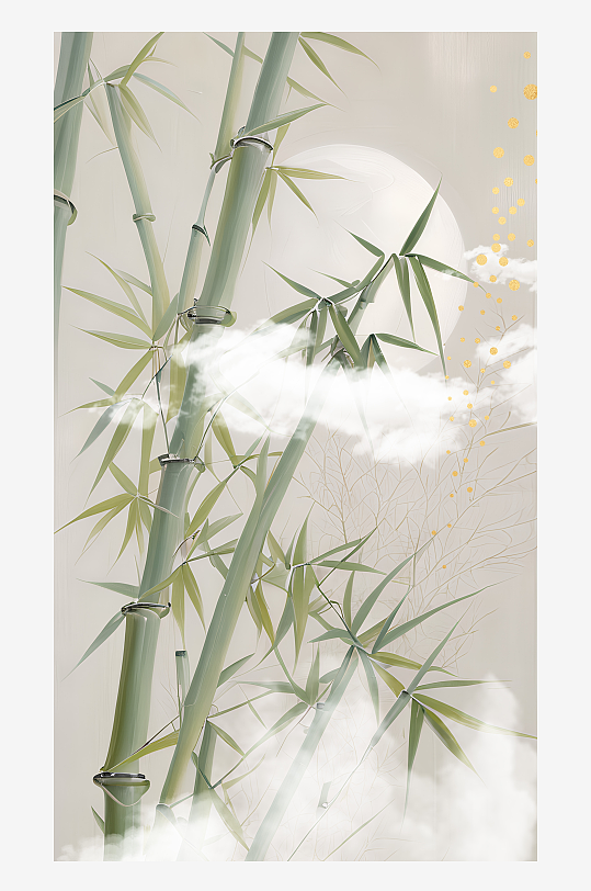 唯美禪意竹子裝飾畫
