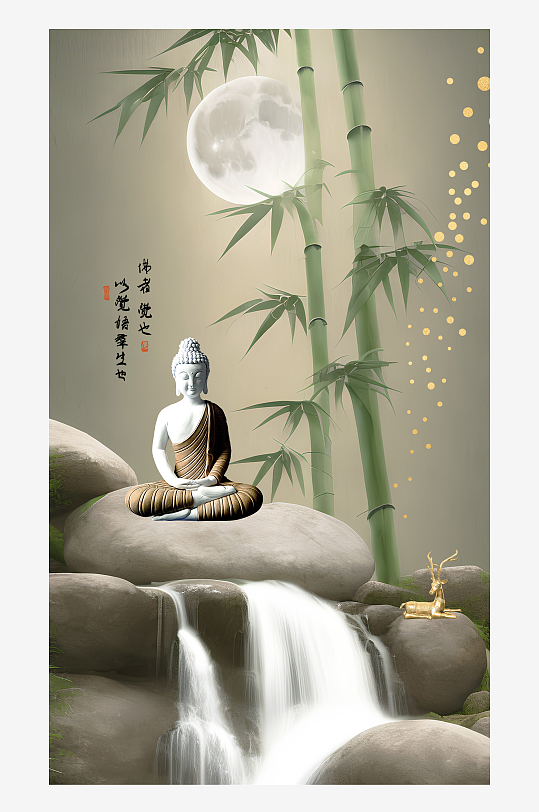 唯美禪意竹子裝飾畫