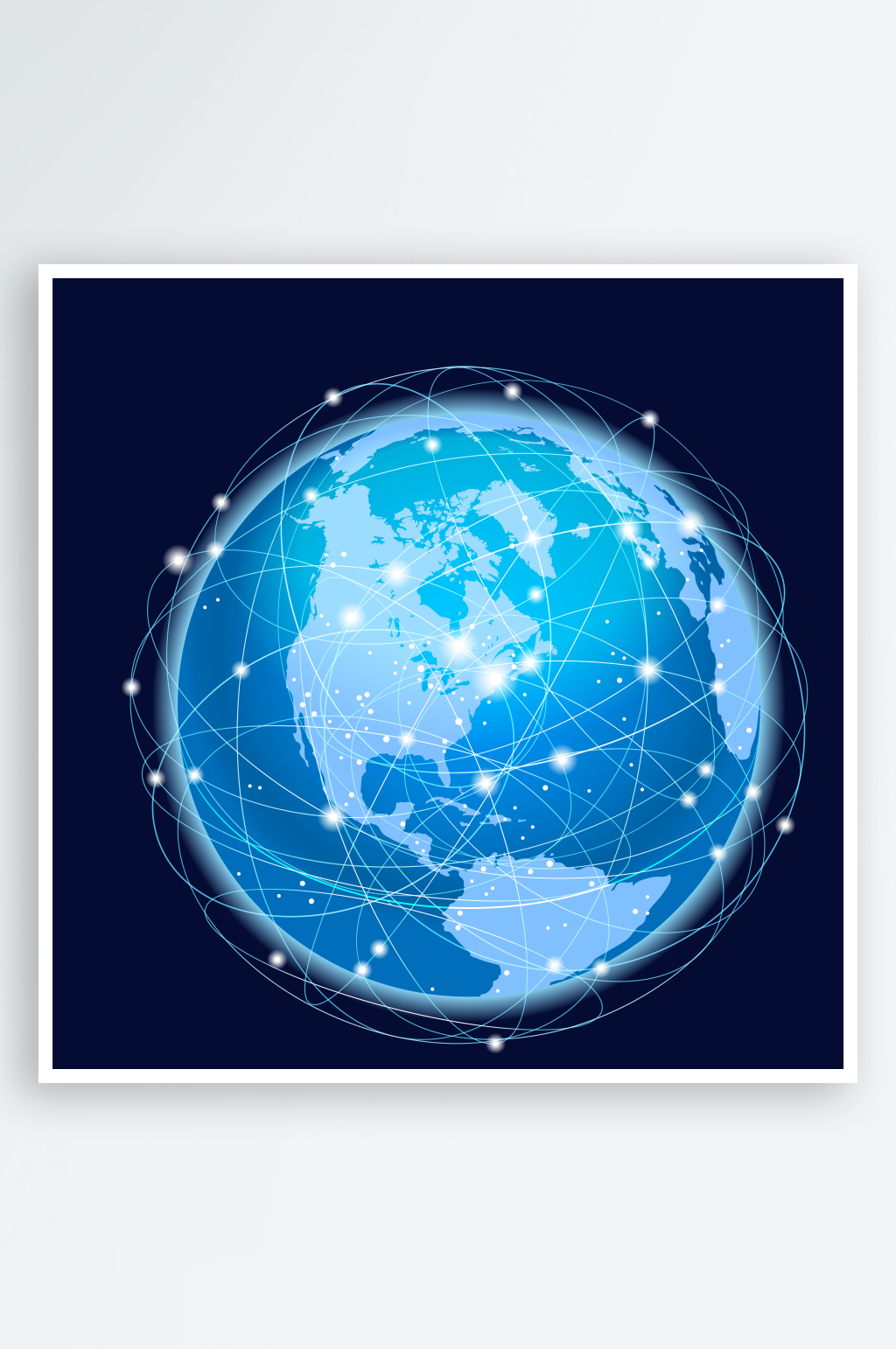 矢量科技感地球元素设计素材