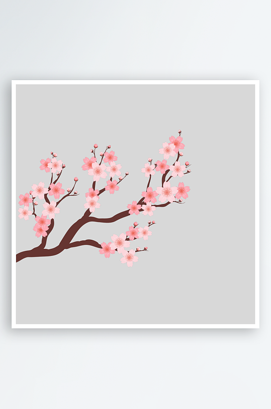 创意高清梅花植物花卉元素