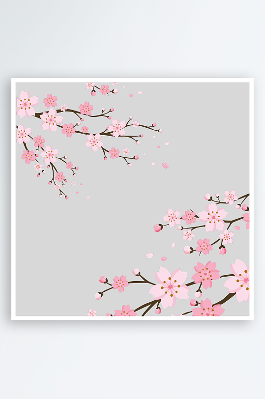 创意高清梅花植物花卉元素