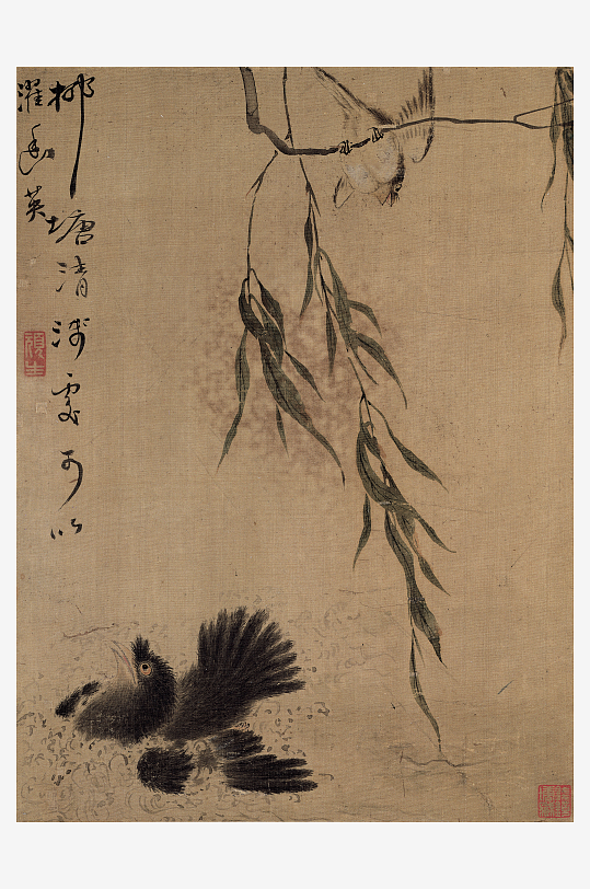 创意高清花鸟装饰画-众图网